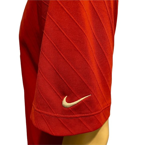 Nike Golf Dri-fit Polo Short Sleeve Red Size Medium Diagonal Shirt 402310-648 - Picture 3 of 4